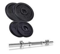 Scsports® Jeu D'haltères Courts - 10kg, Barre D'haltères, Poids 2x1,25kg & 2x2,5kg, Ø 31mm, Chromé, - Ensemble De Poids, Musculation