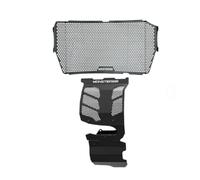 SCSTHRCRA Protection de Grille radiateur Moto Protection De Radiateur Et De Culasse Complète pour D&UCATI Monster 821 Dark Stealth Stripe 2013-2020 (Monster 821 Logo Set)
