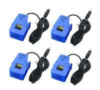 Sct-013-000 Lot de 4 transformateurs de courant à noyau divisé 100 A/50 mA 1 % de précision Fonctionne avec Victron Assemblage facile ABS Fermoir de verrouillage pour des installations sécurisées