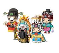 SCTCACR LOZ Mini Bloc Enfants Construction Jouet Fille Cadeau Chinois Beijing Opera Dessin animé modèle d'affichage 1549 1550 1551 1552 (1549-1552-Avec boîte)