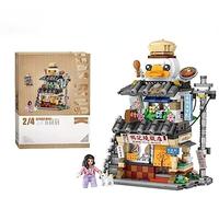 SCTCACR LOZ Mini Street View Bloc de Construction Stand de Nourriture de Style Chinois Magasin d'alimentation de Hong Kong pour Les Enfants Maison Cadeau Brick Home Decor (1291-no Box)