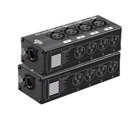 Sctecoau 1 Paire D'Extendeurs Ethernet 4 Canaux XLR/Audio RJ45 Cat5/Cat6 XLR Extender Transceiver pour Scène en Direct