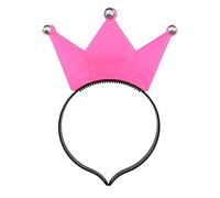 Sctecoau 1 piece Bandeau de couronne avec LED Clignotant Bande de cheveux de Bandeau de Diademe pour la fete et l'anniversaire Decoration de princesse rose