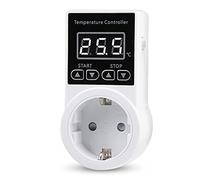 Sctecoau 1 Prise de Thermostat avec Capteur, Prise de ContrôLeur de TempéRature NuméRique, Interrupteur de TempéRature éTanche, Prise UE