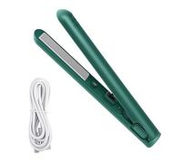 Sctecoau 2 en 1 Bigoudi à Double Usage, Mini Fer à Lisser, Fer à Friser de Voyage, Mini Bigoudi USB Portable Vert