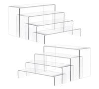 Sctecoau 8 Pièces Présentoir Acrylique Multifonctionnel Transparent Support pour Parfum Poupée Gâteau Cupcake Décor Organisateur