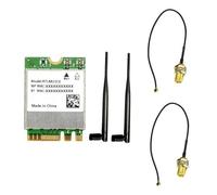 Sctecoau Carte Réseau sans RTL8822CE Double Bande 2,4 G/5 G M.2 A/E Key WiFi Carte Bluetooth 5.0 Compatible Ordinateur Portable Win10/11 Linux