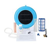 Sctecoau Ioniseur solaire pour piscine - Cuivre et argent - Purificateur de piscine - Résistance aux algues - Faible teneur en chlore - Purificateur de natation extérieur (bleu)