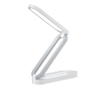 Sctecoau Lampe de Bureau LED Rechargeable, Portable, Pliable avec 3 Réglages de Luminosité Petite Lampe de Bureau - Idéale pour Le Bureau et Blanc