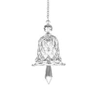 Sctecoau Ornements de Cloche en Cristal Transparent Attrape-Soleil Arc-en-Ciel, Ensemble de 2 Carillons Éoliens en Verre Pendentifs Décoration D'Intérieur Facile à Installer et à Utiliser