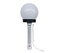Sctecoau Thermomètre de Piscine Thermomètre de Piscine Flottant avec Lumière LED à Énergie Solaire pour Piscine, Étang, Spa, Bain à Remous, Bain Thérapeutique