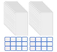 Sctmda A6 Enveloppe Budgetaire Perforée 20 Pièces Pochettes de Classeur A6 en Plastique Transparent Pochette Budget en Plastique avec Étiquettes 6 Trous Pochette Document pour Cahiers Cartes Photos