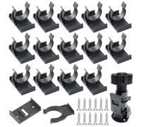 Sctmda Clip de Plinthe de Cuisine 16 Pièces Clip de Fixation Plinthes Support Clips de Fixation de Plinthe de Cuisine avec 32 Vis Clip de Panneau de Bain Attache Plinthe Cuisine pour Canapés Tables