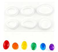 Sctmda Moule en silicone pour pierres en béton - 6 formes - 14,5 x 26 cm