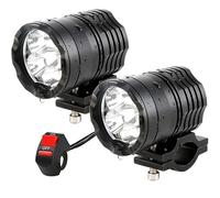 SCUASKJ Moto Projecteur Avant Feux Phares Auxiliaires Pour 2 Projecteurs Additionnels, Lampe LED 60 W, 12 V-80 V, Feux Antibrouillard Pour Vélo Et
