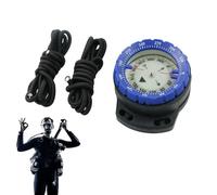 Scuba - Boussole de plongée sous-marine étanche avec corde - Boussole lumineuse avec fenêtre latérale - Boussole marine pour sports nautiques