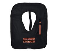 Scuba Choice Adult Snorkel Vest with Name Box, Inflatable Snorkeling Vest for Adults Over 200lbs, Easy Oral Inflator, Removable Strap (27" x 19”) X-Large, Black Snorkeling Vests