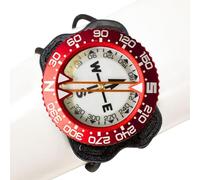 Scuba Choice Boussole de plongée avec Cadre en Aluminium et Support élastique, Rouge, Taille Unique