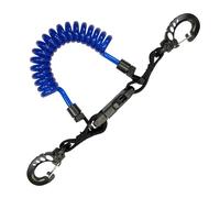 Scuba-Choice Scuba Diving Shark Coil Lanyard with Snaps and Quick Release Buckles, Blue