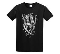Scuba Diving Octopus Mens Funny Diver Deep Sea Kit Equipment Men Simple Tshirt Black XL