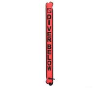 Scuba Plongée Marqueur Bouée gonflable SMB Tube de sécurité avec valve de décharge pour un dégonflage rapide et une signalisation fiable sous l'eau (rouge)
