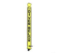 Scuba Plongée Marqueur Bouée gonflable SMB Tube de sécurité avec valve de décharge pour un dégonflage rapide et une signalisation fiable sous l'eau (jaune)