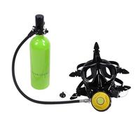 Scuba Tank Diving Gear Clear Face Face Design Portable Dive Dive System with Camera Mount for Underwater Respirating Training (Green)