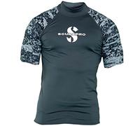 SCUBAPRO Graphite Rash Guard T-Shirt à Manches Courtes pour Homme Coupe ajustée UV Collection 2017