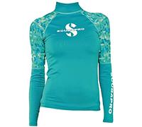 Scubapro Upf 50 Rash Guard Long Sleeve Rash Guard Bleu L Femme
