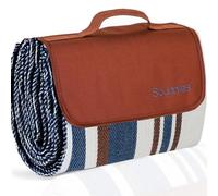 scuddles Grande Couverture de Pique-Nique & Extérieur avec Double Couche pour l'Extérieur, Résistante à l'eau, Tapis Pratique avec Sac, Idéale pour Le Printemps, l'Été, Le Camping et la Plage