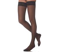 SCUDOTEX Bas Auto Fixant 70 Deniers Maille Tricotée Compression Décroissante Moyenne 15-18 Hg mm Couleur Noir Taille 5