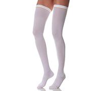 SCUDOTEX Bas Médical Auto Fixant Anti-Thrombose à Compression Décroissante 18-24 Hg mm Longueur Moyenne Couleur Blanche Taille 4
