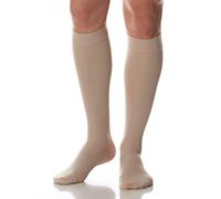 SCUDOTEX Mi-Bas pour Homme 280 Deniers Grand Repos Classique à Compression Décroissante Moyenne 18-21 Hg mm Couleur Ecru Taille 5