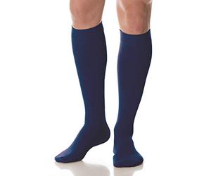 SCUDOTEX Mi-Bas pour Homme 280 Deniers Grand Repos Classique à Compression Décroissante Moyenne 18-21 Hg mm Couleur Bleu Taille 4