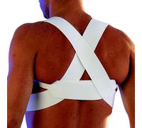 Scudotex orthèse posturale orthopédique redresseur d'épaule croisée Blanc
