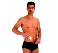 Scudotex Slip de contrôle de hernie inguinale taille basse, noir Noir