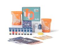 Sculpd Kit de démarrage de poterie - Kit complet d'argile à séchage à l'air + ensemble débutant peinture pour 2 adultes : comprend des outils de sculpture, de la peinture acrylique, des pinceaux, un