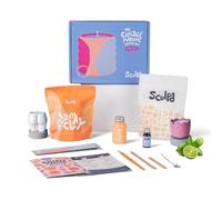 Sculpd │ Kit de poterie pour la fabrication de bougies à l’argile autodurcissante | Kit d'initiation pour adultes avec cire de soja, huile parfumée basilic et agrumes, vernis, outils et guide