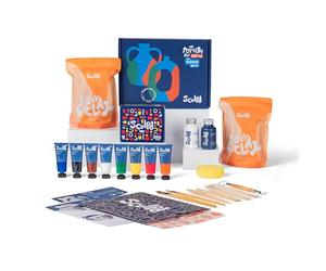 Sculpd - Le kit de poterie original pour adultes - Comprend de l'argile sèche à l'air libre pour adultes, des outils de sculpture, du vernis, des pinceaux, des guides, un ensemble d'art et d'artisanat