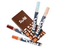Sculpd Lot de stylos de peinture acrylique métallisée, tonalités, pointes fines de qualité supérieure pour la peinture de poterie, bois, carton, papier, verre et la plupart des autres surfaces, 4