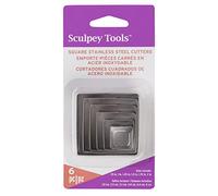 Sculpey AMM1016 Lot de 6 emporte-pièces carrés