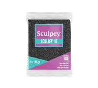 Sculpey III Polymer Clay 2oz-Black Glitter