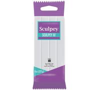 SCULPEY III POLYMER FORAT-CAKE CLAY BLANC NON TOXIQUE 8 OZ. Bar ideal pour modeliser la sculpture des fetes de vacances et des projets de medias