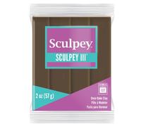 SCULPEY III Polymer four a cuisson Clay Suede brun non toxique 2 oz. Bar ideal pour modeliser la sculpture de sculpts des fetes et des projets sc