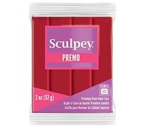 Sculpey Pâte polymère Premo Pomegranate – Cuisson au four 130°C – Rouge grenade