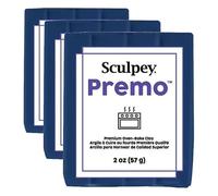 Sculpey Polyform Argile Sculptante Premo, Bleu Marine, 57 gr (Lot de 3)