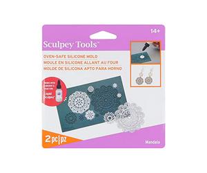 Sculpey Polyform Liquid Sculpey Silicone Bakeable Mold W/Squeegee-Mandala