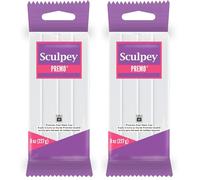 Sculpey Polyform Premo Argile Polymère 8 oz Blanc PE08 5001 Taille Unique (Lot de 2)