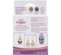 Sculpey Polyform Sculpey Liquid Medium-Glam 3 x 29 ml Metal ALSGLM1