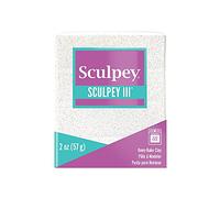Pâte polymère Sculpey 57 g - blanc pailleté - Artemio Blanc